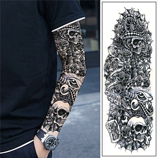 Sleeve tattoo with snake
