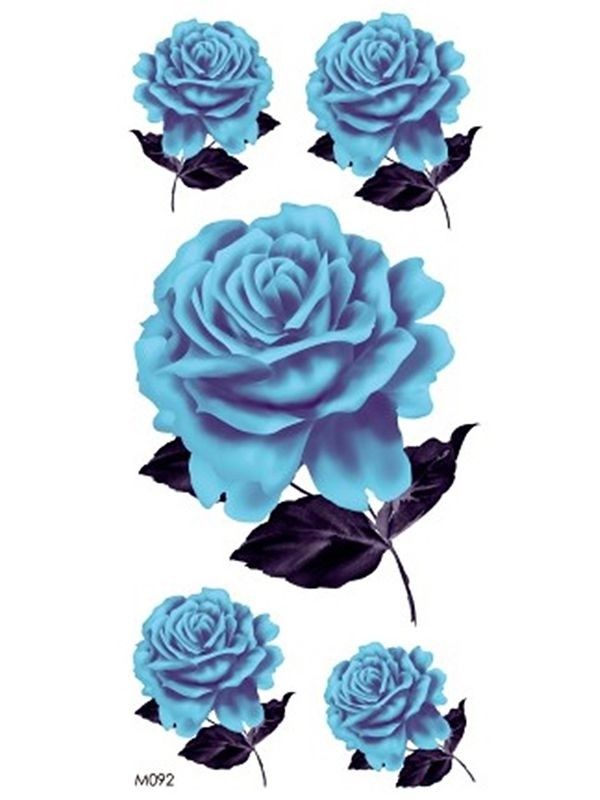 Blue Roses tattoo - clip-art vector illustration Stock Vector | Adobe Stock