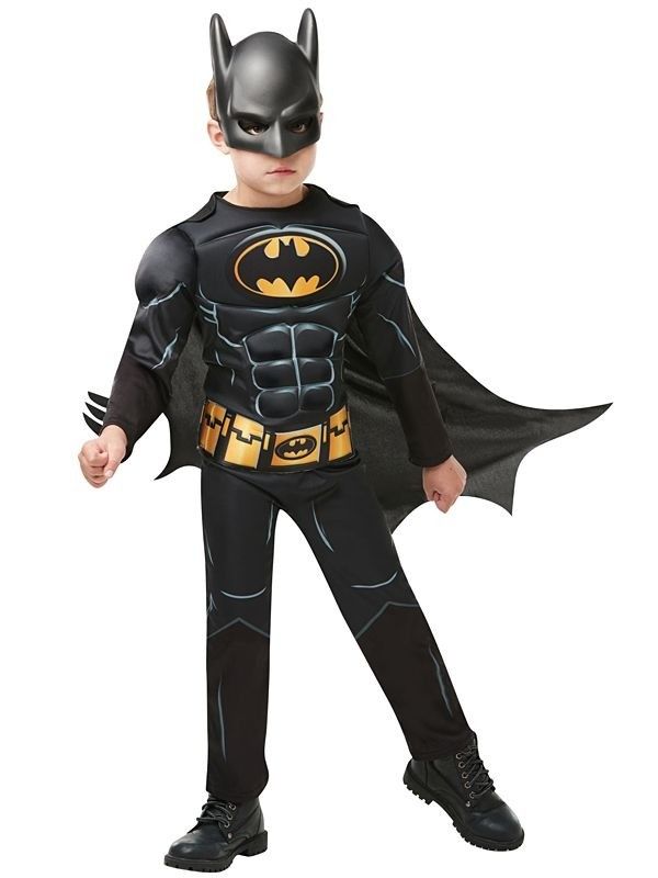 Kids Deluxe Batman Dark Knight Fancy Dress Costume