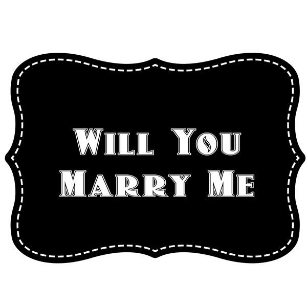‘Will You Marry Me’ Vintage Style Photo Booth Prop 