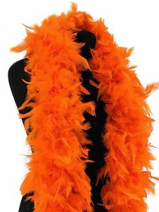 Deluxe Orange Feather Boa – 100g -180cm