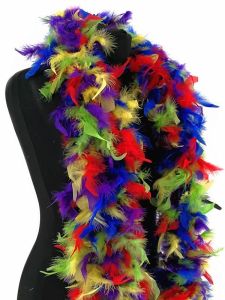 Deluxe Multi-Coloured Feather Boa – 100g -180cm