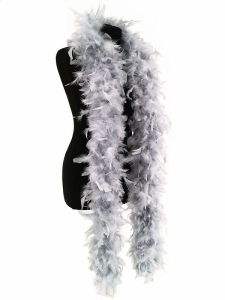 Deluxe Silver Grey Feather Boa – 100g -180cm