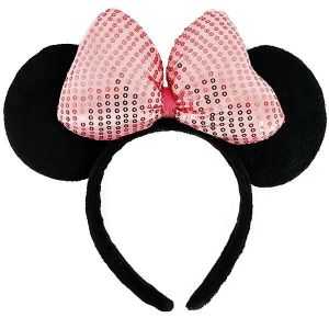 3D Light Pink Sequin Bow Mouse Ears