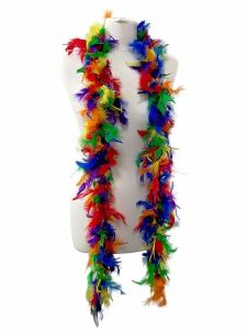Beautiful Multi-Coloured Feather Boa – 50g -180cm 