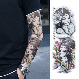 Life and Death Oriental Style Sleeve Temporary Tattoo Body Art Transfer No. 54