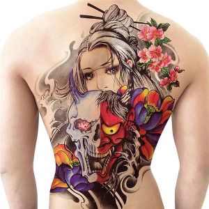 Devil's Fury Full Back Temporary Tattoo Body Art Transfer No. 6