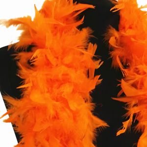 Luxury Orange Feather Boa - 80g -180cm 