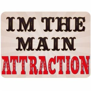 ‘I’m The Main Attraction’ Rectangle Word Board Photo Booth Prop
