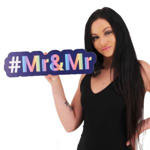 #Mr&Mr Trending Hashtag Oversized Photo Booth PVC Word Board Sign