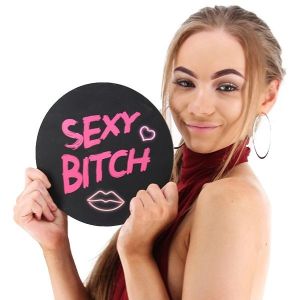 ‘Sexy Bitch’ Circular UV Printed Word Board Photo Booth Sign Prop