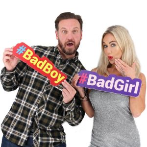 #BADGIRL Trending Hashtag Oversized Photo Booth PVC Word Board Sign
