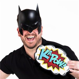 Black Bat Headpiece and Mask Sunglasses