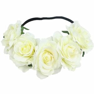 Beautiful Cream Garland Flower Headband 