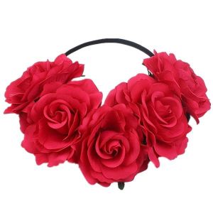 Beautiful Fuchsia Pink Garland Flower Headband 