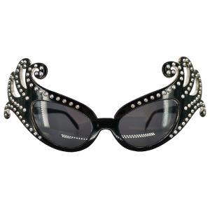 Black Fancy Dame Edna Style Novelty Sunglasses
