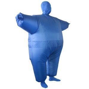 blue Adult Inflatable Fat Chub Mega Suit - Blow Up Second Skin Costume Fancy Dress