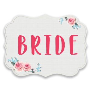 'Bride' Vintage UV Printed Word Board Photo Booth Sign Prop
