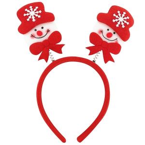 Budget Red Snowman Christmas Head Bopper Headband
