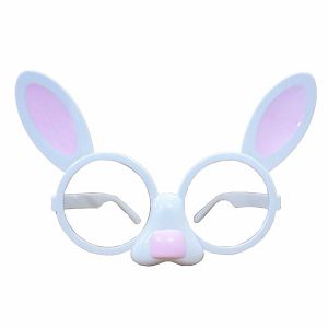 Easter Bunny Ears And Pink Nose Sunglasses