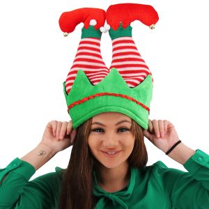 Christmas Elf Legs and Feet Soft Party Hat 