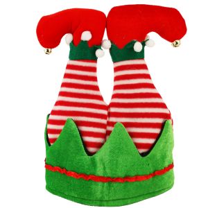  Christmas Elf Legs and Feet Soft Party Hat 