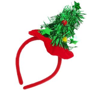 Christmas Tree Tinsel with Red Headband 