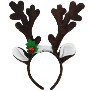 Dark Brown Reindeer Antlers Headband