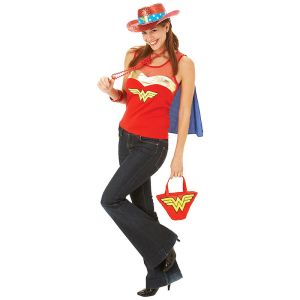 Rubies DC Wonderwoman Adult Top With Cape – Small UK 8-10