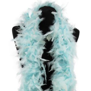 Deluxe Icy Blue Turquoise Feather Boa – 100g -180cm  