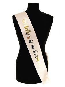 Champagne With Gold Foil ‘Mother Of The Groom’ Sash