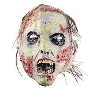 Blood Covered Scarred Zombie Mask Halloween Fancy Dress Costume 
