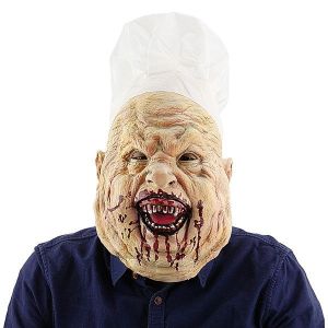 Evil Bloody Chef Mask Halloween Fancy Dress Costume 