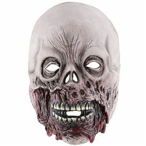 Rotten Zombie Bloody Shredded Skull Mask Halloween Fancy Dress Costume 