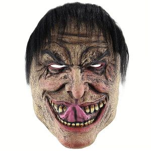 Halloween Creepy Evil Man Mask With Tongue 