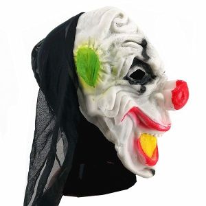 Smiling Clown Head Mask Halloween Fancy Dress Costume 