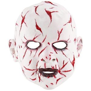 Evil Baby Scarred Head Mask Latex Halloween Fancy Dress Costume 
