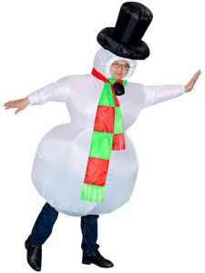 Festive Christmas Snowman Inflatable Fancy Dress Costume