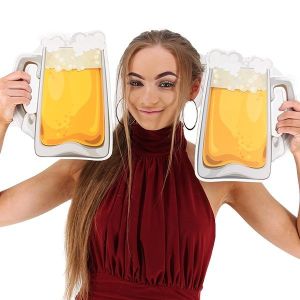 Giant Frothy Beer Glass (Left Handle) Photo Booth Prop