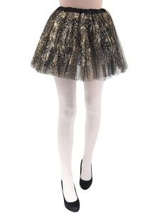 Adult - Gold & Black Spider Web Halloween Tutu Skirt