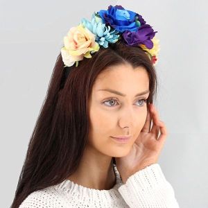 Rainbow Ombre Flower Crown 