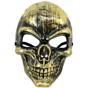 Halloween Evil Skeleton Face Mask – Gold