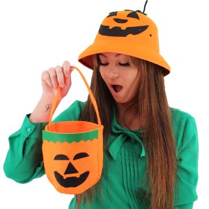 Halloween Trick Or Treat Pumpkin Candy Bags 