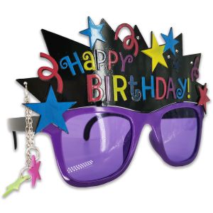 Happy Birthday Crown With Stars Fun Birthday Glasses