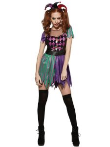 Harley Quinn Style Jester Women’s Costume Small (UK 8-10)