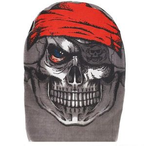 Skeleton Pirate Morph Mask Full Head Sock Halloween Fancy Dress Costume
