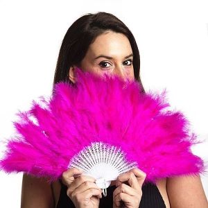 Stunning Hot Pink Feather Fan