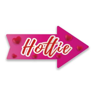 'Hottie' Arrow UV Printed Word Board Photo Booth Sign Prop