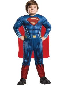 Kids Deluxe Superman Justice League Fancy Dress Costume Size S 3-4 Years