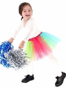Kids - Neon Rainbow Coloured Tutu Skirt